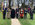 Satndards and Mayors infront of Cenotaph at the Military Cemetery